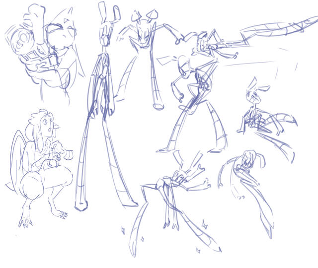 Cricket's legs are stupid fun to draw, I could do this all day