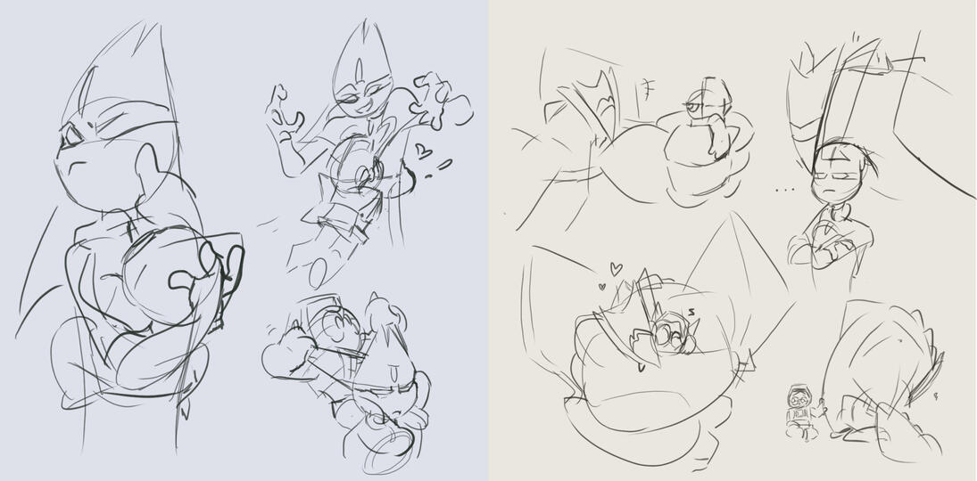 Felt cuddly, drew cuddles. Yidin is very hands off but Psaw and AxoL are incredibly clingy