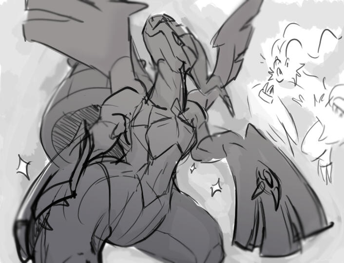 It was such a moment to draw this in VC stream. What's with all the best legendaries being thicc