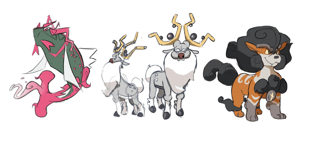 So LA designs right???? I thought Wyrdeer was a little too close looking to Stantler tbh