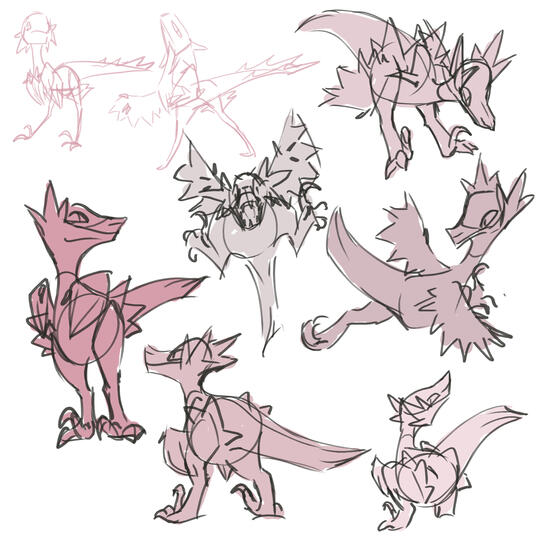 An interesting byproduct of being way too picky when making character designs is ending up with a ton of unused concepts. All the more for the picking when I need a background character or smth