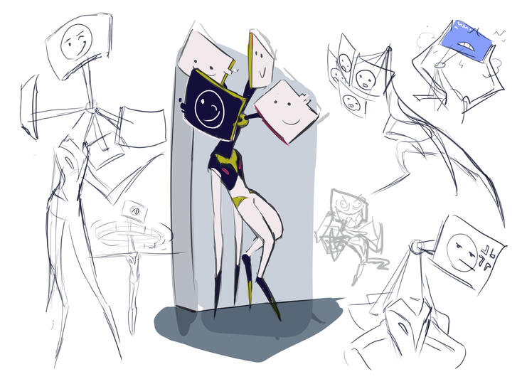 Was honoured to do some doodles of Jpeg discord&#39;s goofy screen entity