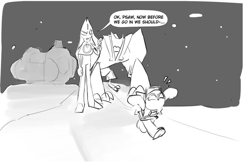 Practice for figuring out a Psaw comic style. I feel like this was going somewhere but It's kind of just a single wholesome panel now