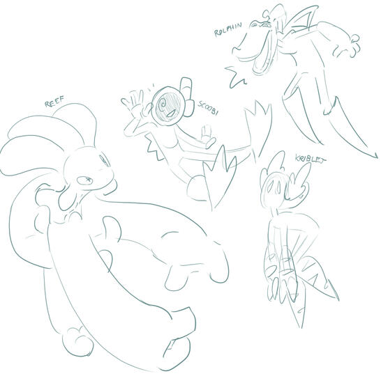 Haven't draw my sea buddies in awhile, poor things get overshadowed by my other stories so here's a callout!