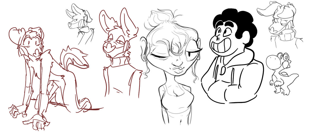 Little whatever doodles as I contemplate my style