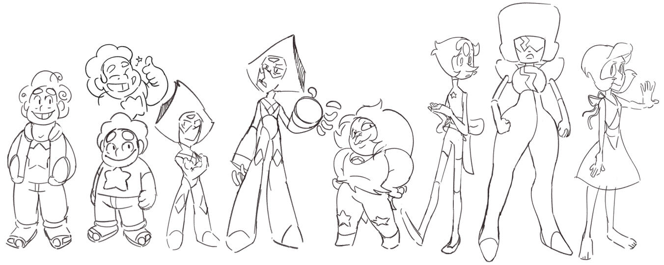 I've spent years trying to master the SU style, why not break it for a change? Also I'm now in love with putting little curies in Steven's hair somebody stop me