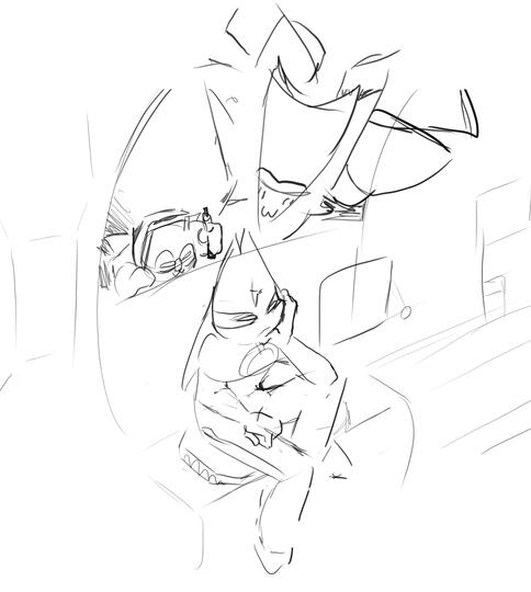 A lil doodler that didn't make it into a comic I did! Watch out Yidin!! I'd imagine Psaw and AxoL have a secret club where they do all sorts of wacky schemes