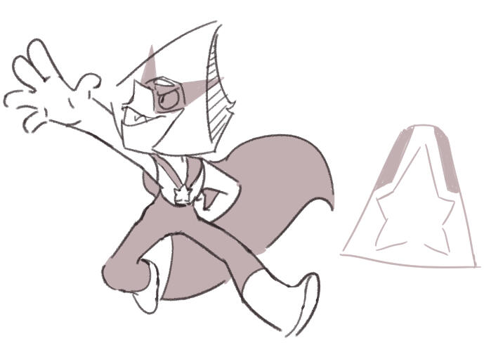 Peridot redesign redesign! Thought a cape would do well to match the superhero motif in her visor