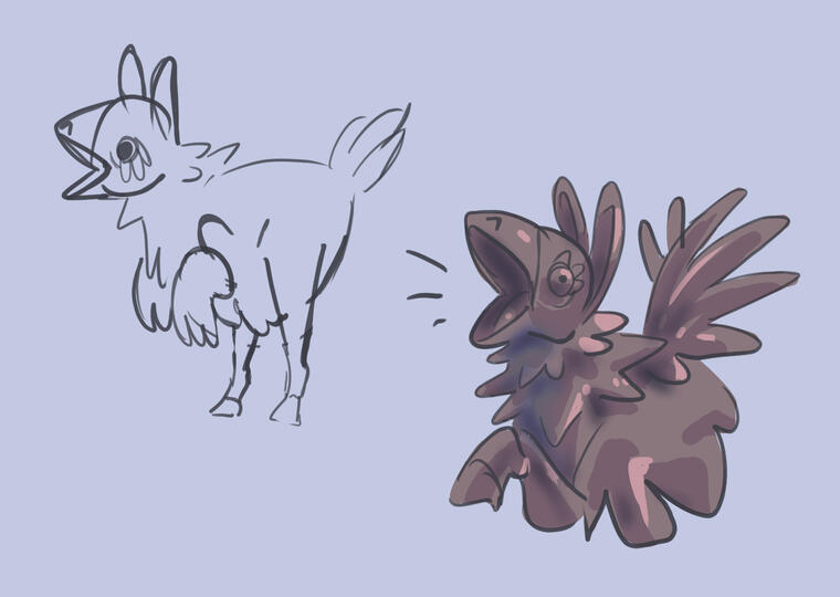A legendary chimera called the Docken, a deer chicken made of chocolate. I'm fortunate enough to be friends with one