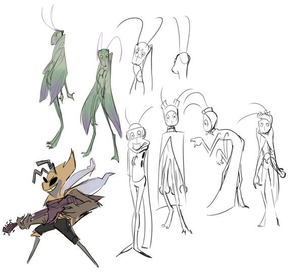 Bugsona attempt, perhaps I'd be a katydid. My friend would be the funky punk wasp tho