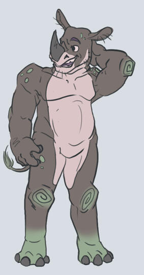 Terry the rhino finally gets a clean ref!