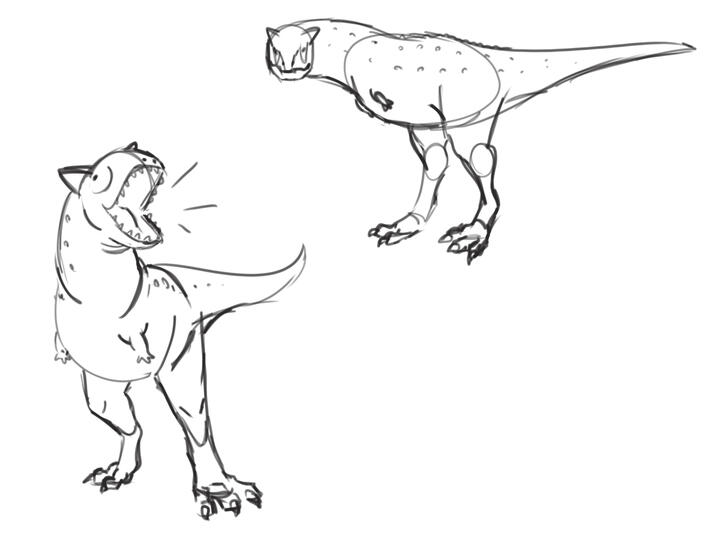 (and then it quickly derailed into me drawing Carnotaurus)