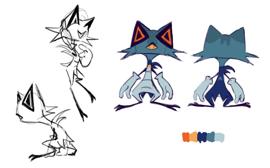 A dang old OC called Hypnofrog I tried to refurbish. Not completely convinced on the colours yet but this is definetly the vibe I want!