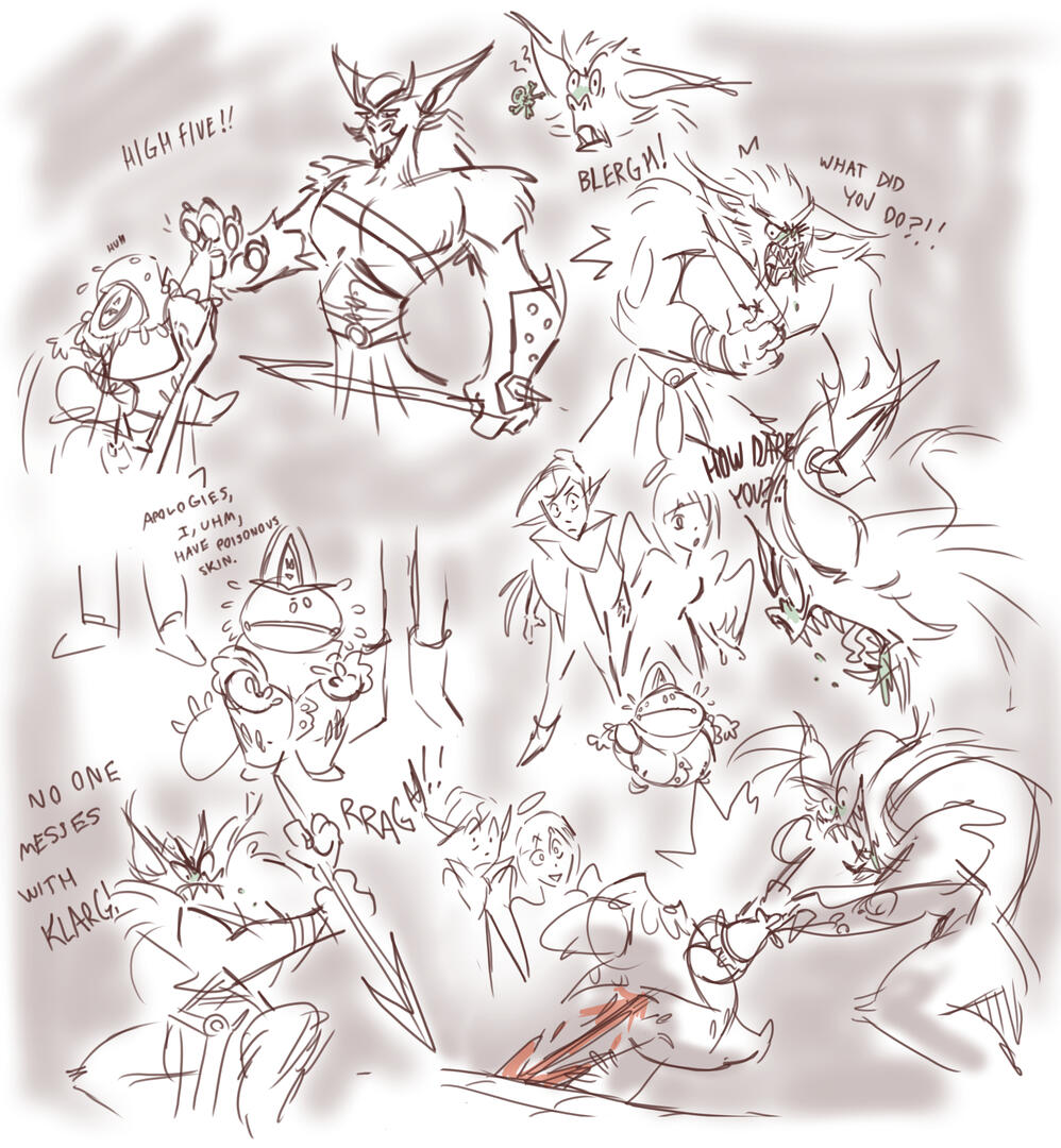 From a DND session, my guy died lolol