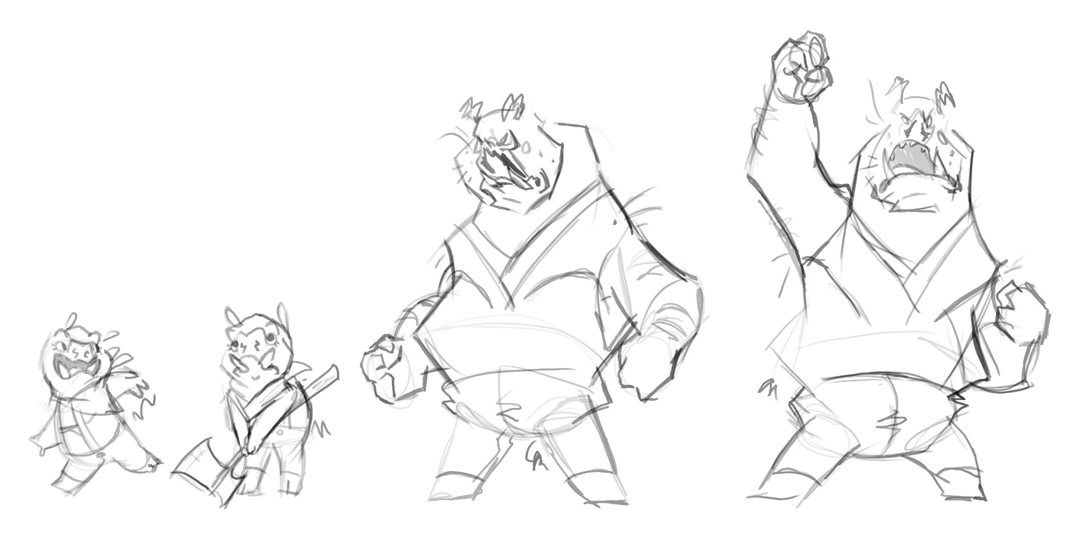 Pig character design for fun