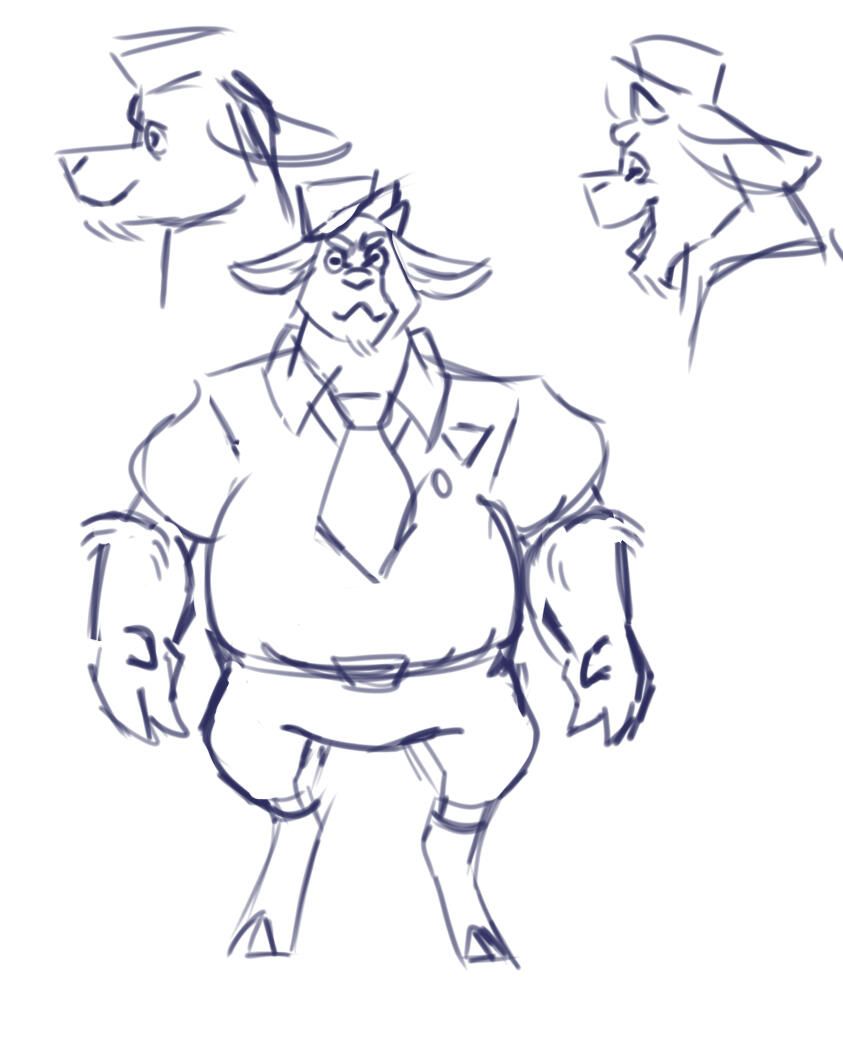 Was helping a friend out with this goat design