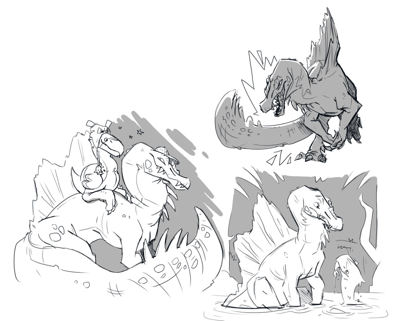 I&#39;m friends with a spinosaurus