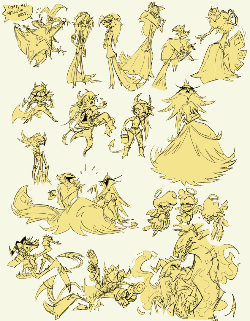 Possibly the funnest sketch page I've ever drawn