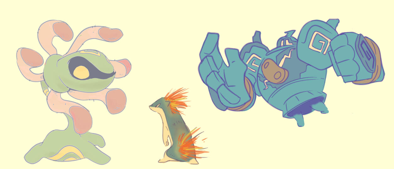 Doodling a lot of pokemon in class