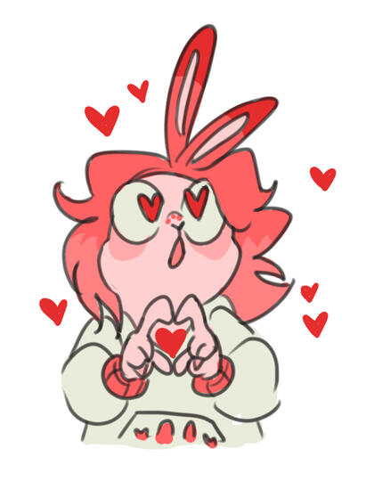 Doodle of my friends' lovecore sona