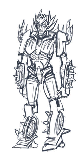 My friend also made a transformersona so I drew her, her name is Madmaximus and she's the most lesbian ever